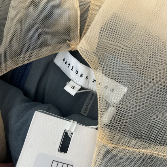 Endless Rose Blue Tulle Tiered Mini Dress With Jeweled Belt Size Small NWT - Picture 8 of 13